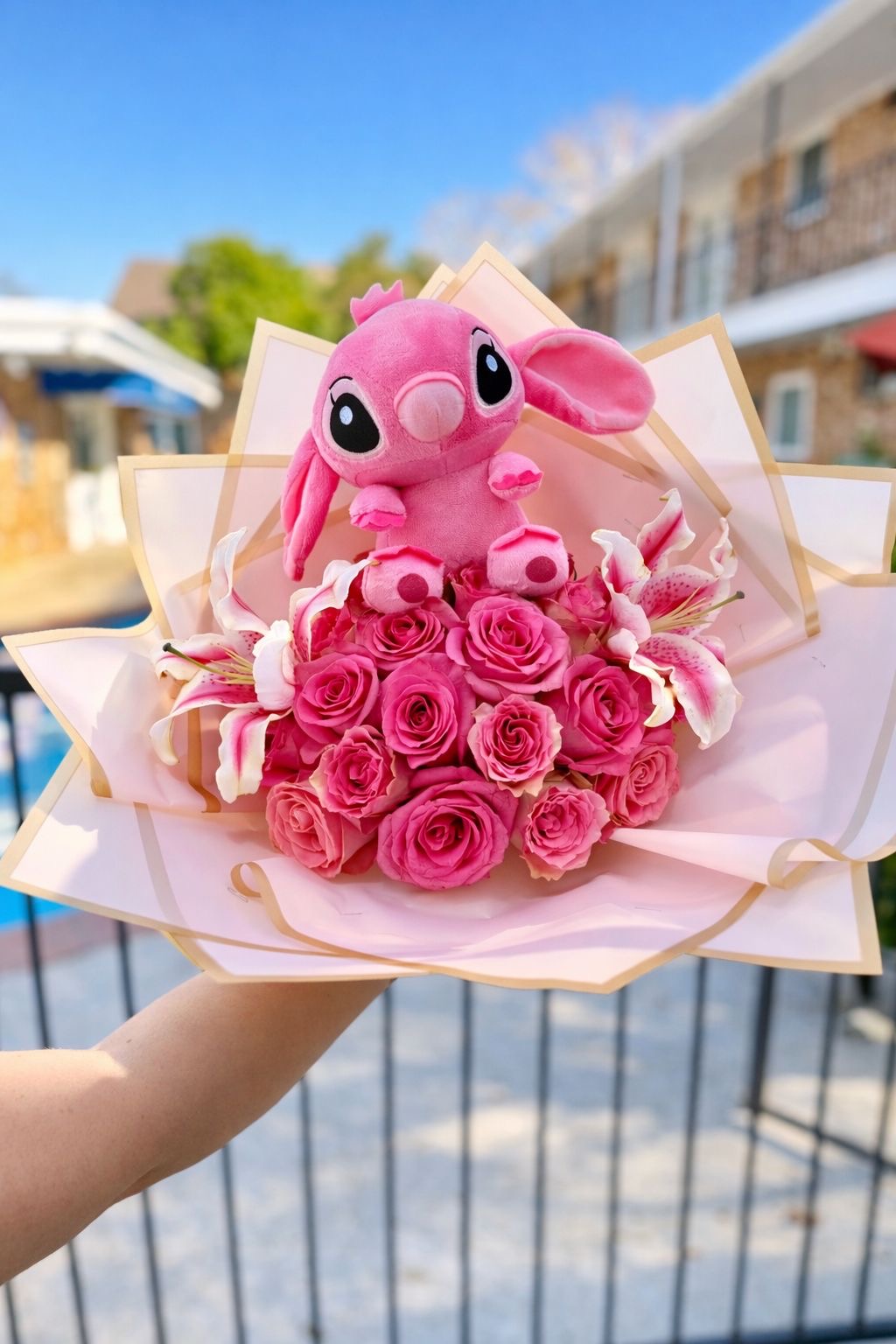 Ramo Dulce Sorpresa con Peluche 🧸🌸